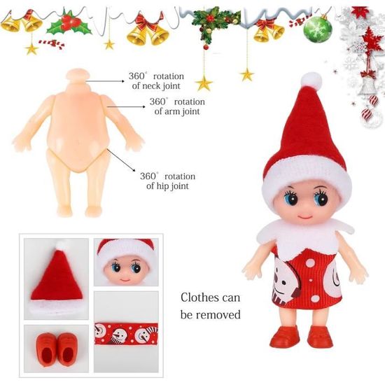 POPOYU 2 Pièces Mini Elfes De Noël - Petit Lutin Noël Accessoires Pour