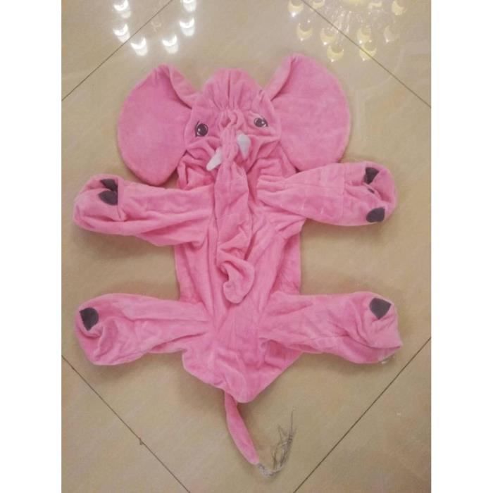Peluche Éléphant Fraise – Doudou Réconfortant, Oreiller Doux Et Soutien émotionnel Pour Petits Et Grands