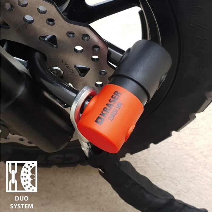 Antivol Vélo KRASER KR620 - Chaine Acier ø6mm 120cm | Cadenas Sécurité Universel