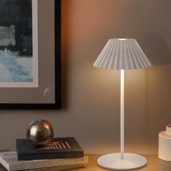 AISKDAN Lampe à poser LED - Style minimaliste moderne - IP54 Aluminium -  Lampes de Chevet LED pour Chambre/Salon/Bureau - H 38 cm - Cdiscount Maison