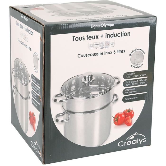 Couscoussier inox 6L induction : : Cuisine et Maison