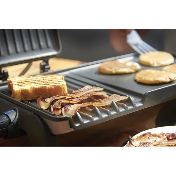 George Foreman 23450 Grill avec plancha 10 portions 2180 W Noir Cdiscount Electromenager