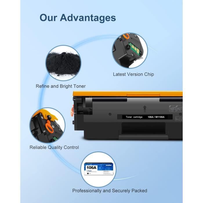 Toner Compatibile 106A W1106A Senza Chip Per HP Laserjet MFP 135a 135w 137fnw – Nero