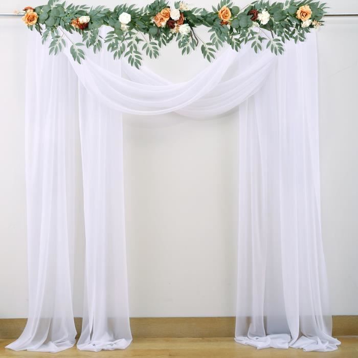 Shipenophy Draperie d’arc de mariage Arche de mariage en mousseline de