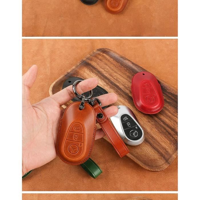 Etui Cle En Peau De Vache Etui Cle Porte Cles De Voiture Porte Cles Pour Hommes Et Femmes Accessoires Cadeaux Cm Cdiscount Bagagerie Maroquinerie