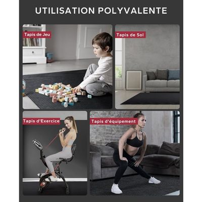 MOVIT Tapis de gymnastique 190cm x 60cm x 1,5cm, noir - Sport MOVIT Tapis de gymnastique 190cm x 60cm x 1,5cm, noir - Sport