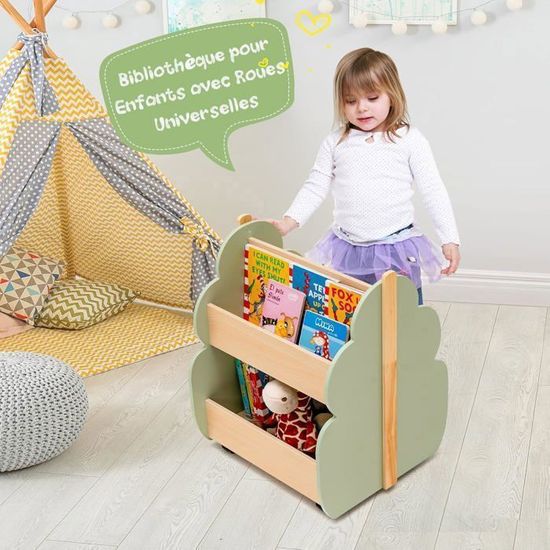 GOPLUS Bibliothèque Forme D'Arbre,Organiseur De Rangement D'Angle Avec 13 Etagères Ouvertes