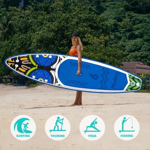 Henbrandt Planche De Surf Gonflable Blanche 150 Cm - Accessoire Parfait Pour Fêtes Et Piscine
