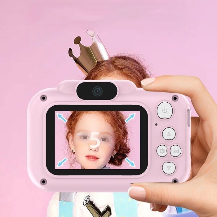 Appareil photo pour enfants, 1080P, 32 Go, écran HD 2 pouces, portable, violet