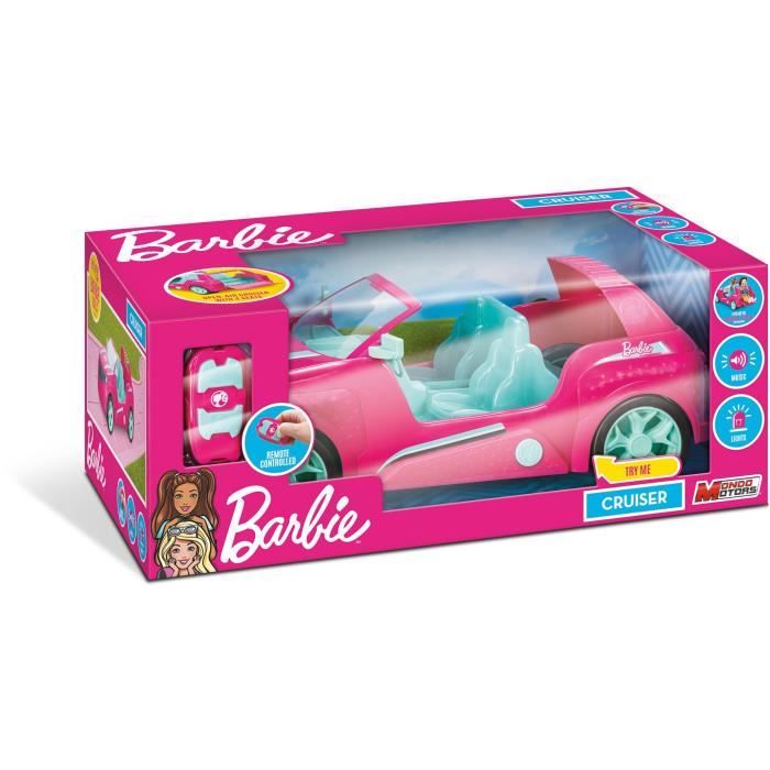 Véhicule télécommandé Barbie Cruiser SUV 44cm - Sons et lumières - MONDO  MOTORS