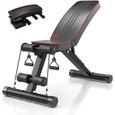Banc de Musculation Pliable Multifonction Sit-up Fitness Musculation Bras Gym Domicile Bureau-0