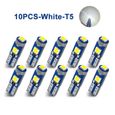 10PCS-White-T5 -NLpearl – lampe de signalisation 10x, ampoule Led T5, Canbus 3030SMD, W3W w1.2 w, lumière d&#39intérieur de voiture,-0