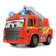 Happy Fire Truck Voiture de Pompier motorisée avec lumière et Son-0