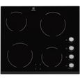 Table de cuisson vitrocéramique ELECTROLUX EHV6140FOK - 4 foyers - 6000W - L68 x l60cm - Revêtement verre noir-0