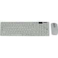 MCL Kit clavier et souris - Sans fil - Blanc-0