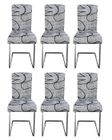 Housse de Chaise - HAUTSTORE - 6 Pièces - Lavable - Déhoussable - Gris