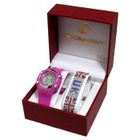CHTIME PARIS COFFRET MONTRE ENFANT DIGITALE PLUS BRACELET SHAMBALLA LONDON UK