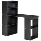 HOMCOM - bureau - Bois - 120x55x120cm - Noir