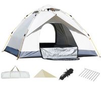 Tente de Camping 2~3 Homme Personnes Tente Automatique Instantanée, Double Porte,Imperméable et Coupe-Vent,Anti UV