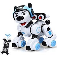 COSTWAY Robot Chien pour Enfants Intelligent Télécommandé,Danser Chanter et Tirer,Interactif  6 Ans+ Recharge USB