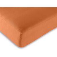 Drap housse Orange 160 x 200 cm / 100% coton / 57 fils/cm²