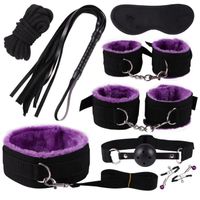 Appareil de massage,11 pièces-ensemble jouets sexuels pour Couples accessoires exotiques Nylon Silicone sexe - Type 7pcs-Purple