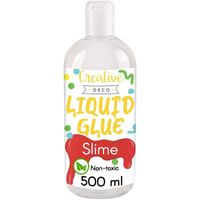 Colle Liquide pour Slime - Creative Deco - 500 ml - Pour Verre, Tissu, Carton, Bois, Papier - Parfait pour Bricolage et Loisir Creat