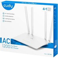 Cudy Routeur WiFi Intelligent AC1200,Extender WiFi,Point d'accès sans Fil,WISP,Routeur Internet sans Fil bi-Bande 5 GHz,LAN 10/10