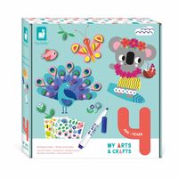 Coffret Loisir Créatif Enfant JANOD - My Arts & Crafts - 9 Réalisations - Stickers et Coloriages