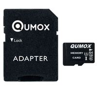 Qumox Carte Mémoire Micro-SD 64 go Formate SDHC/SDXC + Adaptateur 100% Réel Class 10 20/40Mb/s