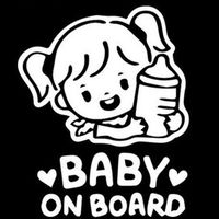 Sticker Voiture Baby On Board Autocollant Étanche Amovible Décoration Véhicule Couverture de Rayures