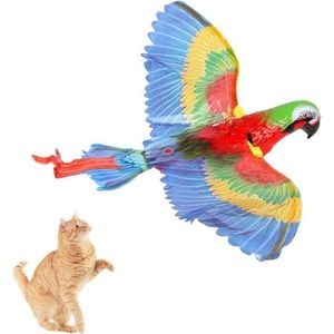 Jouet Pour Chat En Forme D'oiseau Chantant Automatique Avec Queue