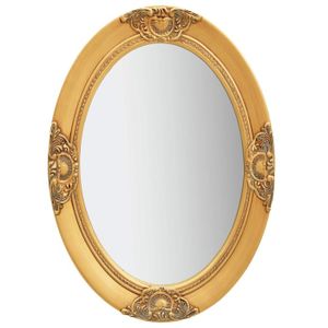 Miroir mural | Miroir décoratif style baroque 40x40 cm noir CFW851436