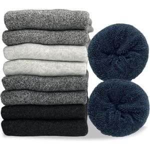 CHAUSSETTES THERMIQUES Chaussettes chaudes en laine pour homme - 5 paires - Noir - Respirant - Sports d'hiver