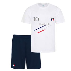 Ensemble short et maillot de foot France enfant N°10 doré