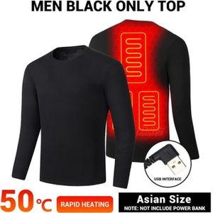 Awoyep sous-vêtement Chauffant Homme, sous-vêtement Thermique Hiver  Chauffant avec 6 Zones Et 3 Températures Réglables Chargement USB Lavable  (Color 