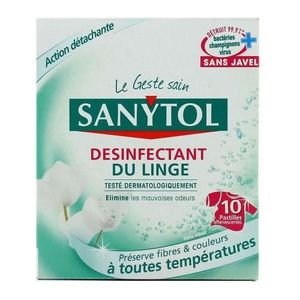 DÉSINFECTANT DU LINGE LOT DE 4 - SANYTOL Désinfectant du Linge 10 Tablet