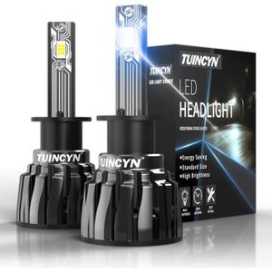 Ampoule phare - feu Ampoules H1 Led 16000Lm 80W, +400% Luminosité Kit 