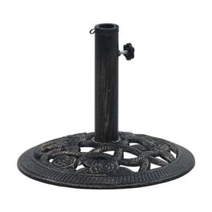 DALLE - PIED DE PARASOL Socle de parasol - VIDAXL - Noir et bronze - Fonte