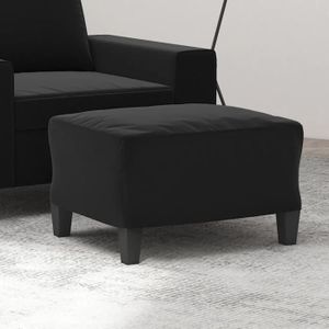 Repose-pied Noir 70x55x41 cm Similicuir - Tabouret - Repose-pied - Pouf