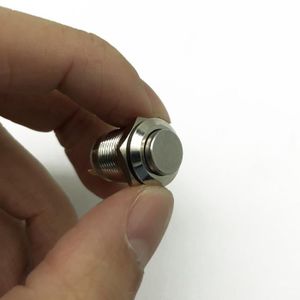 INTERRUPTEUR High Head-Locking Latching -Interrupteur à bouton métallique 12mm,verrouillage-réinitialisation automatique,momentané,étanche,tê