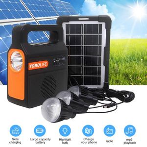 Fdit petit système d'alimentation de générateur solaire portatif extérieur  Chargeur de batterie de modules de kit de panneau - Cdiscount Bricolage