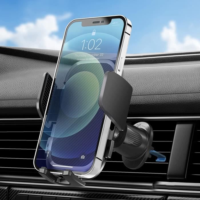 JXBCGAL Support de téléphone portable de voiture, support de téléphone  véhicule avec crochet de prise d'air pour voiture pivotant Llexible
