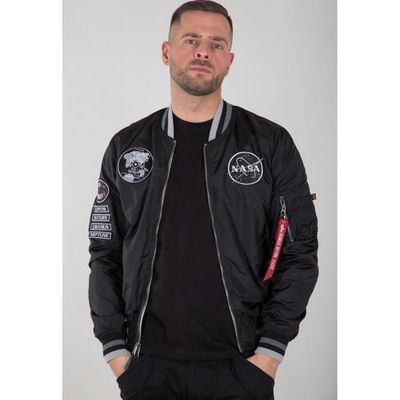 Veste Alpha Industries MA 1 NASA Voyager Rev. noir Noir