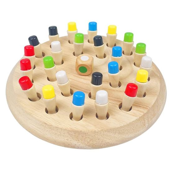 Jeu De Mémoire Dinosaures En Bois – 24 Pièces (12 Paires) – Montessori, 3 Ans+, Avec 10 Autocollants