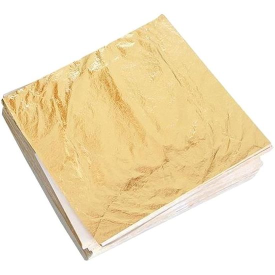 100 Feuilles Papier D'imitation Feuille D'or L'artisanat