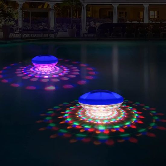 Lampe flottante piscine couleur, Lumière de bain disco, Lumière