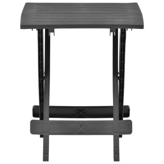 JOLI-8411Luxueux Table pliable de jardin Table Extérieure Professionnelle - Table de reception balcon Anthracite 45x43x50 cm Plastiq