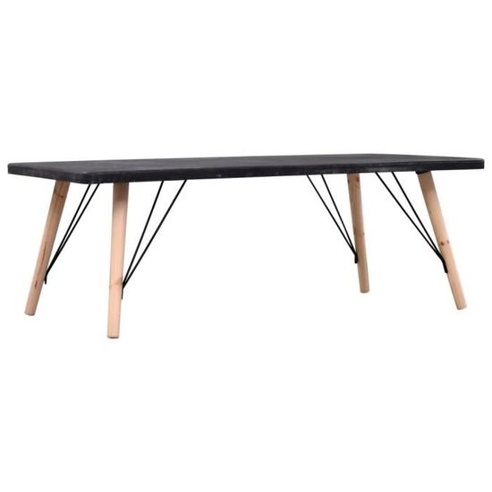 Luxe'3250Super -Table basse décor scandinave - Table de salon Table de thé Table gigogne Aspect de béton 112x60x41 cm MDF