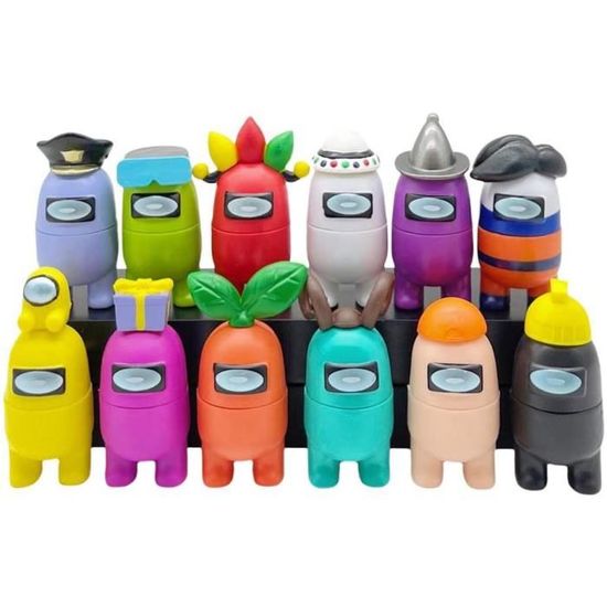Among Us Figurines daction Jouets, 3 générations 12 pièces, Ordinateur de Bureau poupées